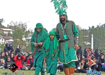 تعزیه خوانی در روستای سرخ ولیک + تصاویر